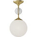 Alora Mood Celia 1 Light 7.88 inch Brushed Gold Semi Flush Mount Ceiling Light