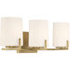 Mirelle 3 Light 25 inch Legacy Brass Vanity Wall Light