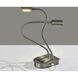 Eternity 14 inch 6.00 watt Brushed Steel Desk Lamp Portable Light, 2 Arm