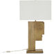 Thebes 30 inch 100 watt Antique Brass Table Lamp Portable Light
