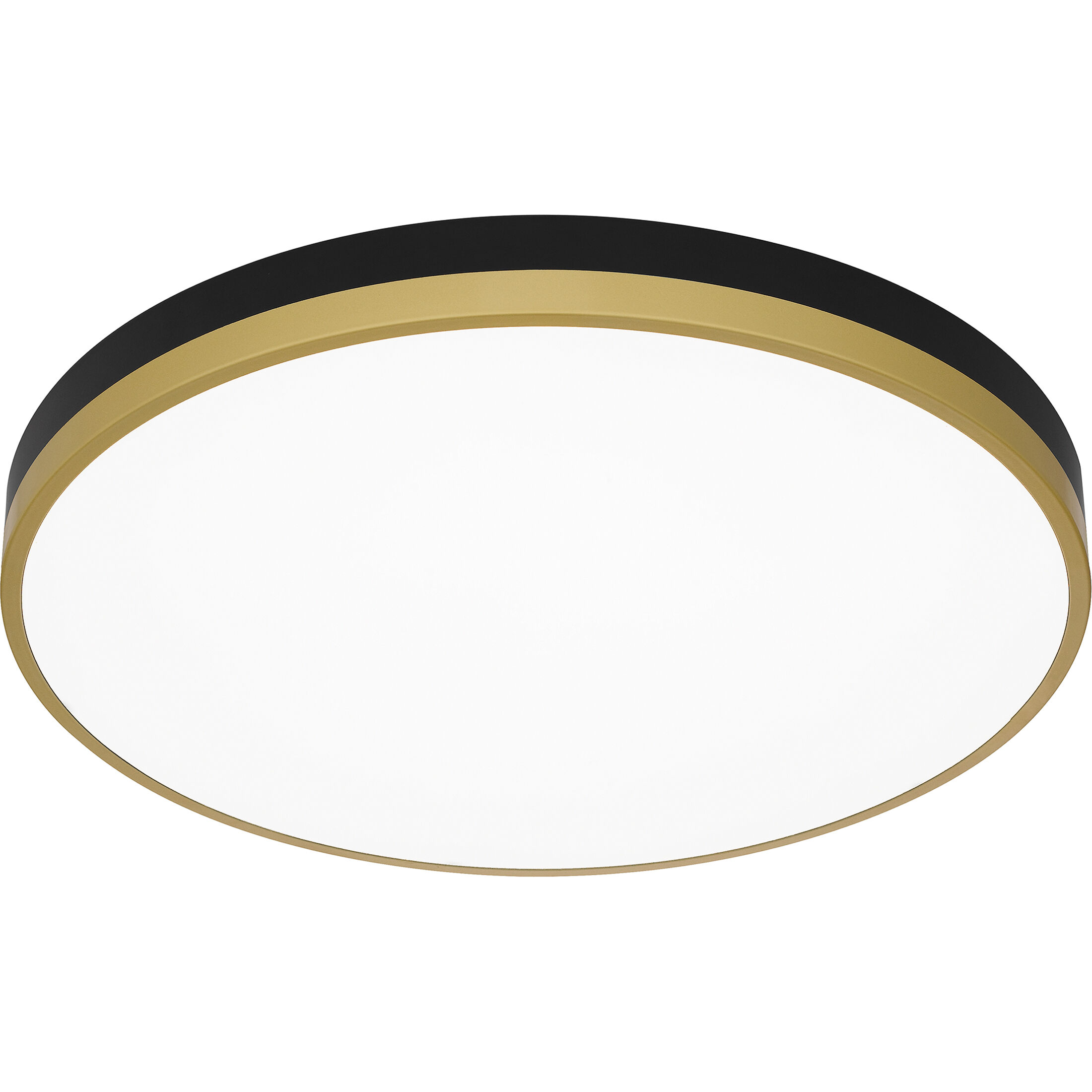 Weldin LED 20 inch Matte Black Gold Flush Mount Ceiling Light