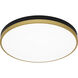 Weldin LED 20 inch Matte Black Gold Flush Mount Ceiling Light