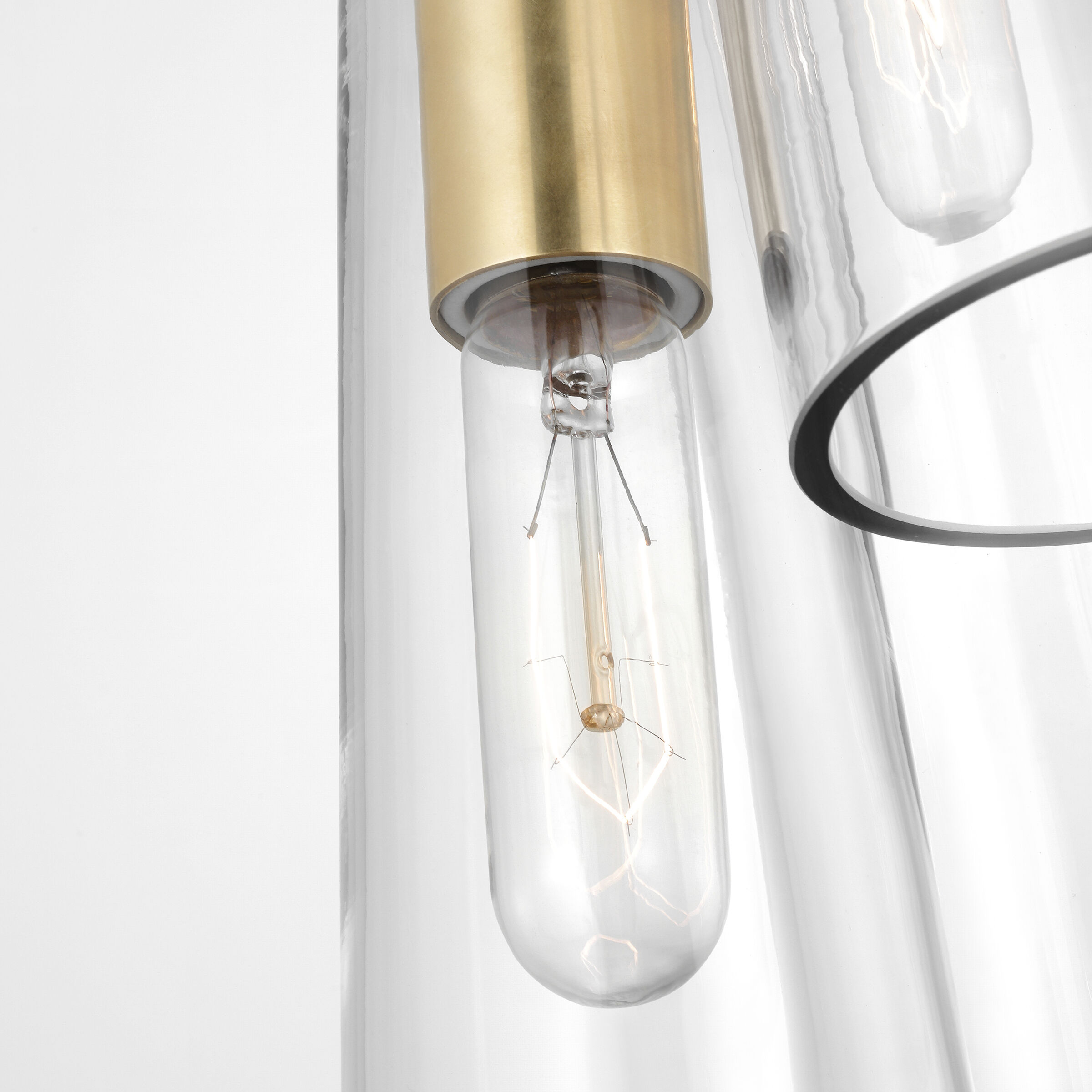 Ray Booth Osvaldo LED 9 inch Antique-Burnished Brass Triple Pendant Ceiling Light