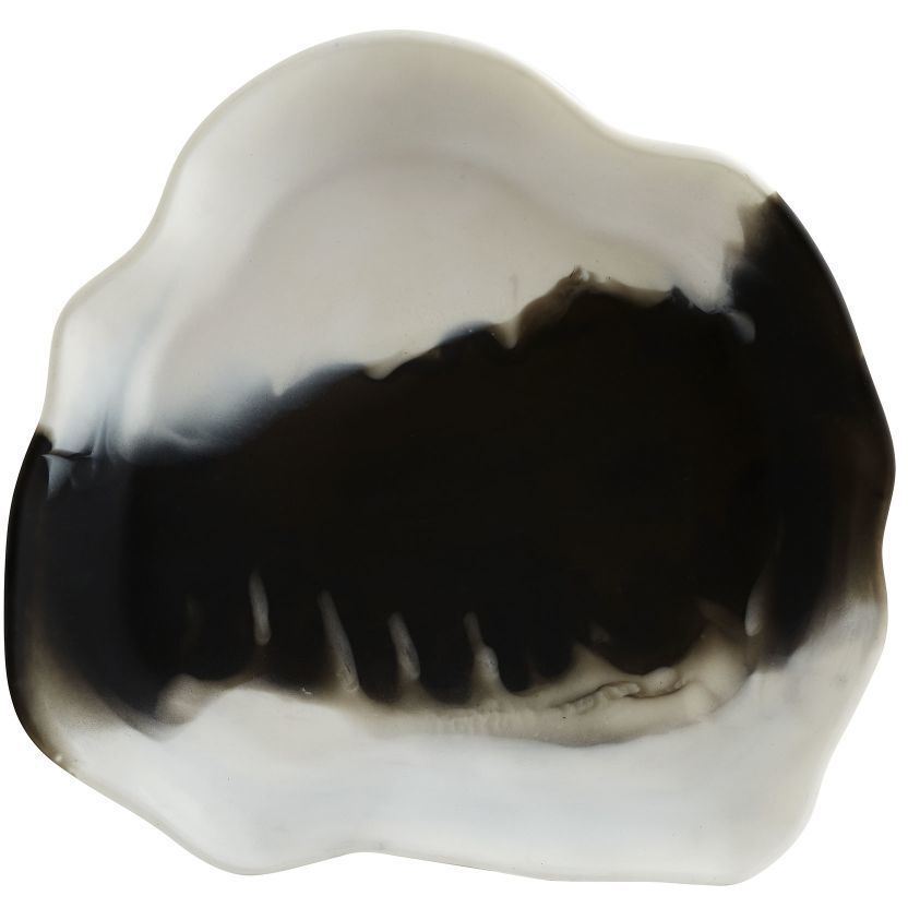 Hollie Black & White Trays, Set of 2