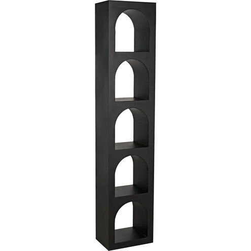 Aqueduct Matte Black Bookcase, C