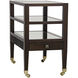 Lesly 26 X 24 inch Distressed Brown Side Table