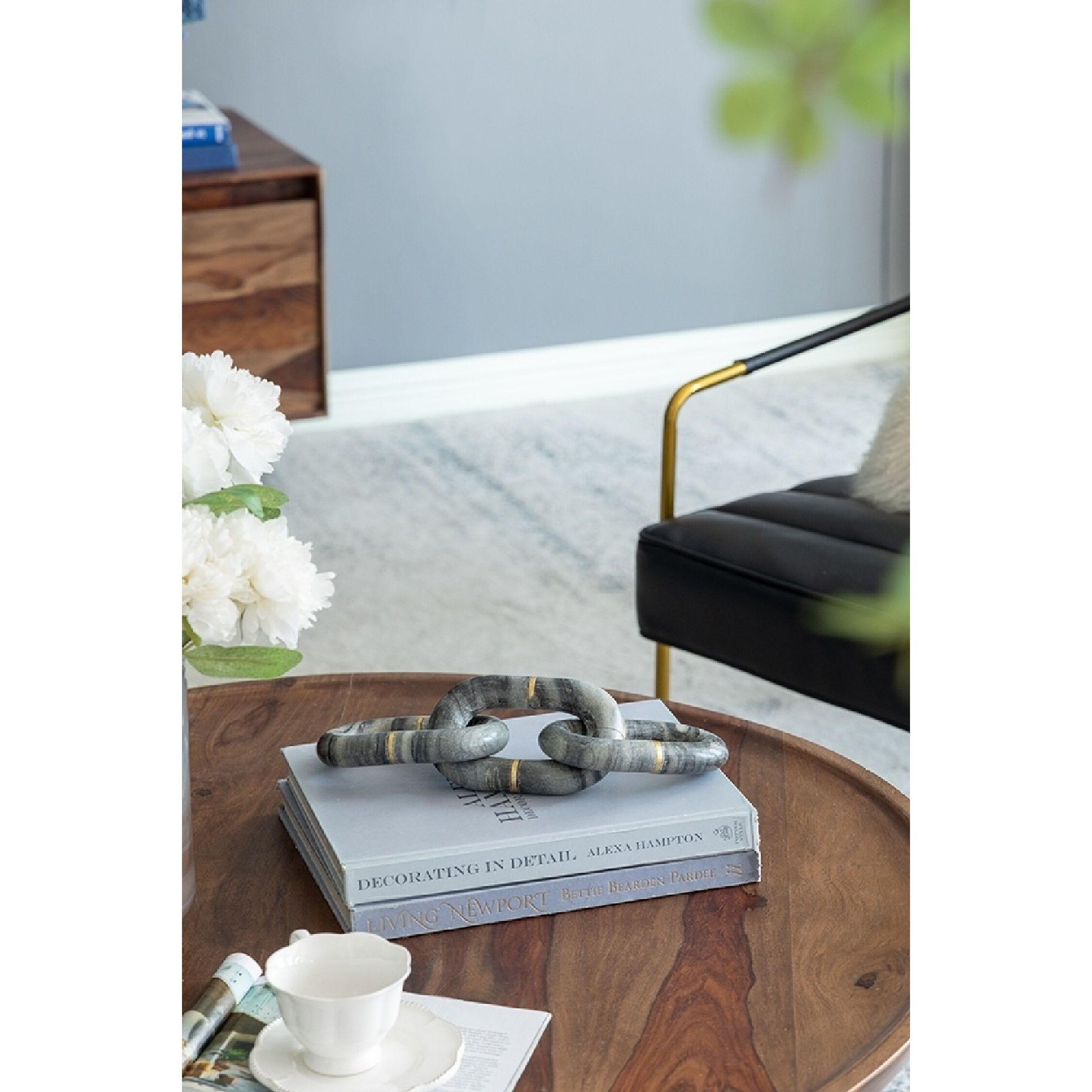 Anita Gray/Brass Marble Chain