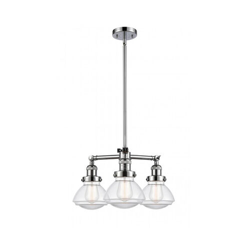 Franklin Restoration Olean LED 18.75 inch Polished Chrome Chandelier Ceiling Light in Clear Glass, Franklin Restoration