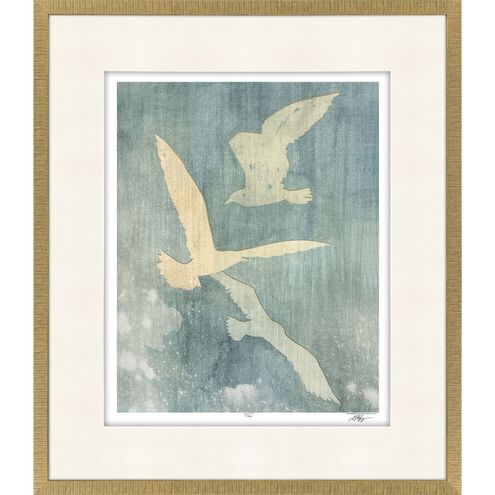 Dancing in the Break Yellow and Blue and White Framed Art