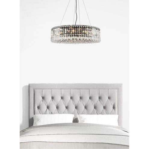 Maxime 12 Light 28 inch Black and Clear Chandelier Ceiling Light