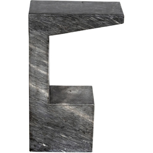 Aero 30 X 17.5 inch Black Marble Side Table