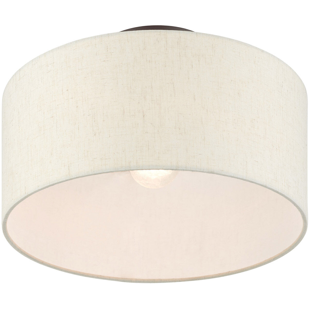 Meadow 1 Light 13 inch English Bronze Semi Flush Ceiling Light