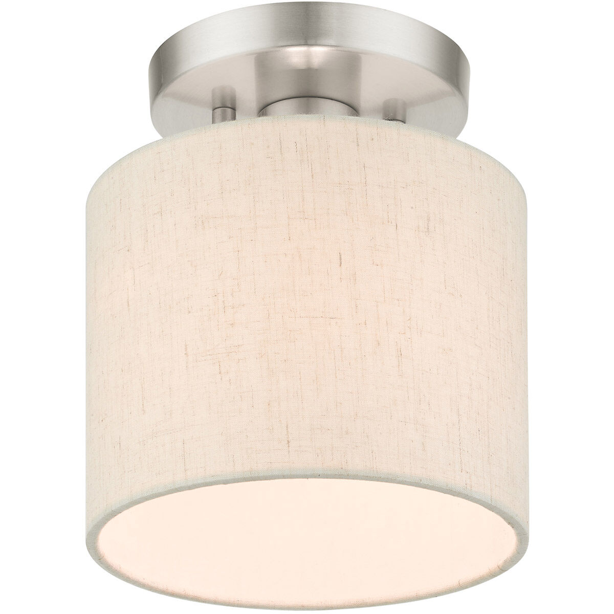 Meadow 1 Light 7 inch Brushed Nickel Semi Flush Ceiling Light
