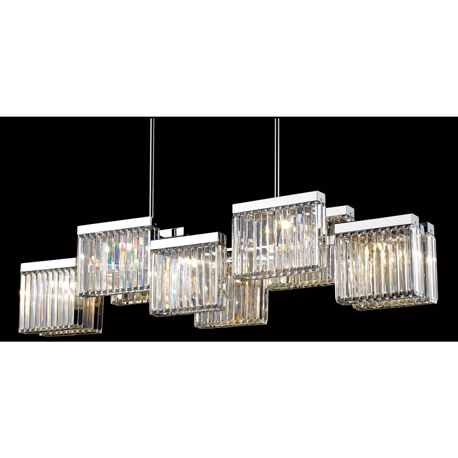 Broadway LED 57 inch Polished Nickel Chandelier Ceiling Light
