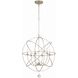 Solaris 6 Light 28.5 inch Olde Silver Chandelier Ceiling Light