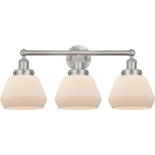 Fulton 3 Light 24.5 inch Brushed Satin Nickel Bath Vanity Light Wall Light