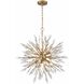 Crystal Fusion 8 Light 30 inch Peruvian Gold Chandelier Ceiling Light
