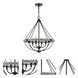 Somersworth 4 Light 20.38 inch White Washed/Black Chandelier Ceiling Light