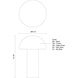 Setas 10.13 inch 3 watt Sky Blue Table Lamp Portable Light