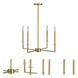 Ray 4 Light 25.13 inch Aged Brass Chandelier Ceiling Light