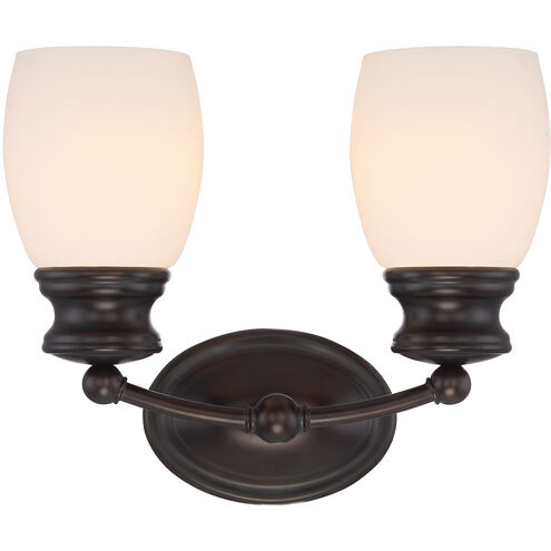 Elise 2 Light 12.25 inch English Bronze Bathroom Vanity Light Wall Light, Essentials