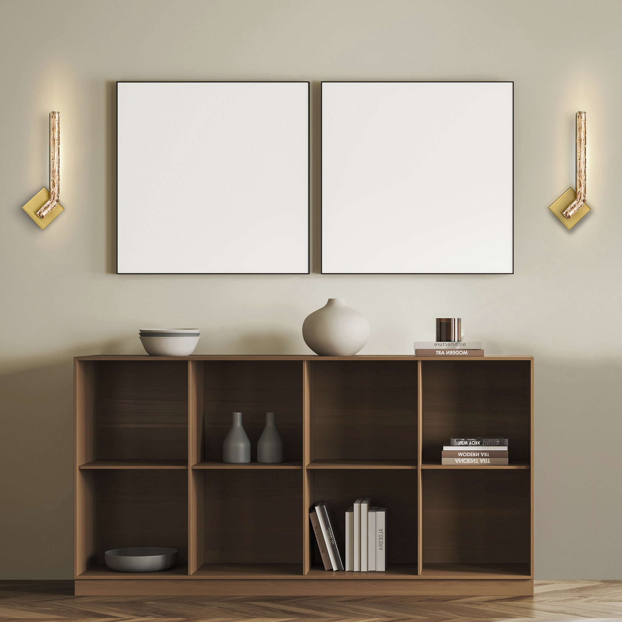 Contour LED 7.2 inch Brass Wall Light