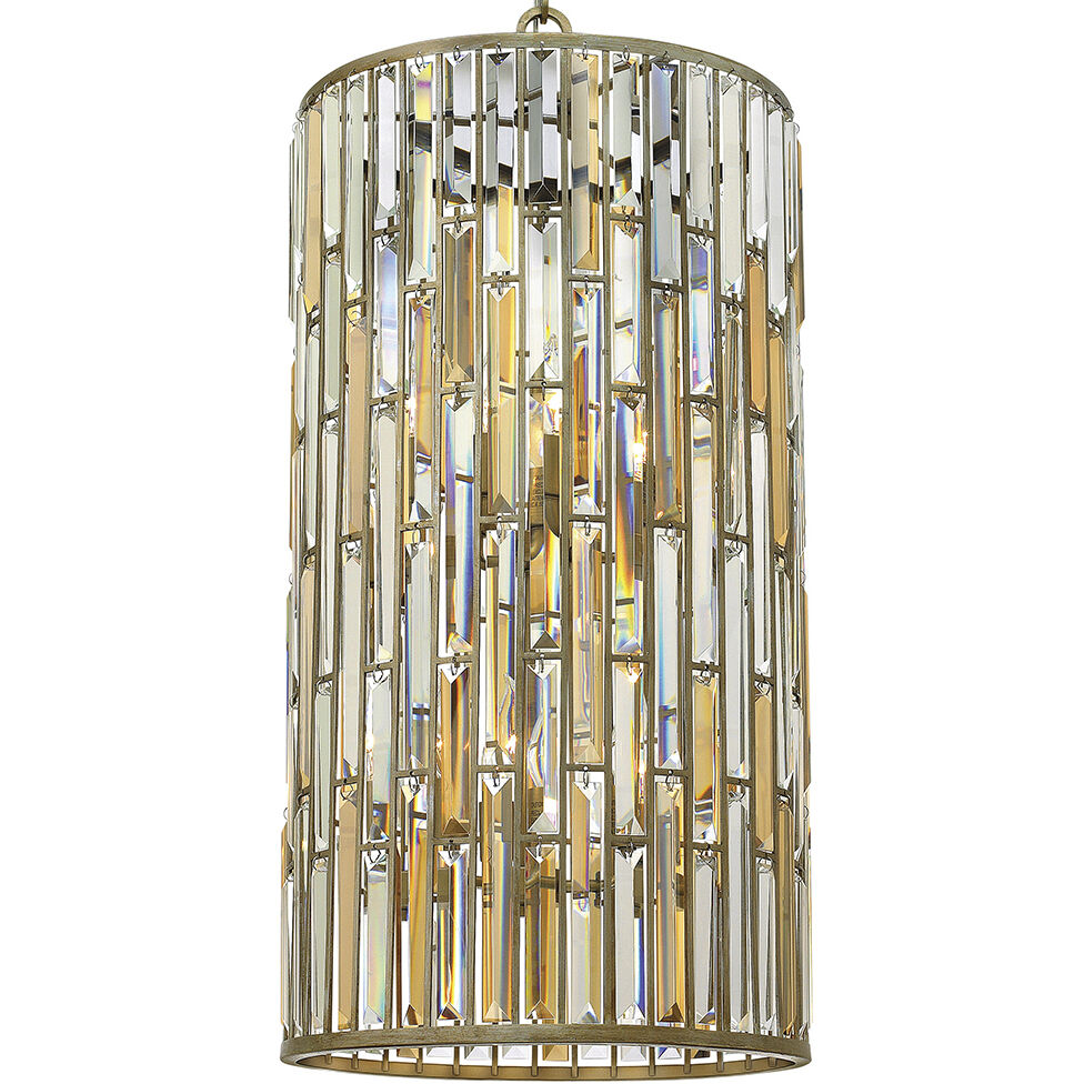 Gemma LED 16 inch Silver Leaf Foyer Light Ceiling Light, Large