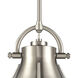 Urbanite 1 Light 9 inch Satin Nickel Mini Pendant Ceiling Light