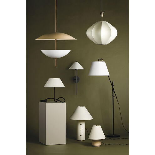 Navin 64.73 inch 60.00 watt Patina Brass/Textured Black Floor Lamp Portable Light
