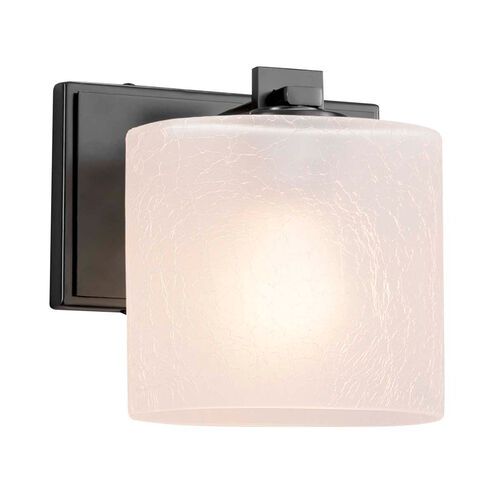 Fusion LED 7 inch Matte Black ADA Wall Sconce Wall Light in 700 Lm LED, Rectangle, Weave Fusion