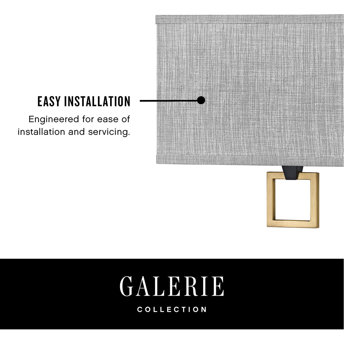 Galerie Link LED 15 inch Black ADA Sconce Wall Light
