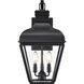 Edenton 3 Light 21.25 inch Matte Black Outdoor Wall Sconce