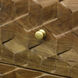 Diamond Cube Mahogany Brown and Brushed Brass Chest
