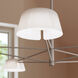 Ray LED 45.25 inch Warm Gray and Opal White Chandelier Ceiling Light