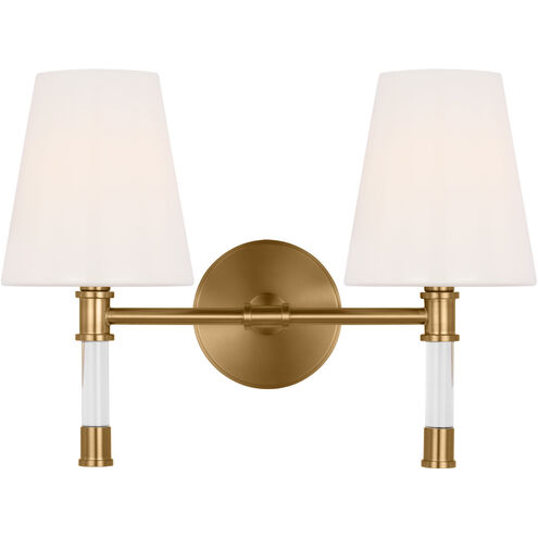 C&M by Chapman & Myers Hanover 2 Light 15 inch Burnished Brass Bath Vanity Wall Sconce Wall Light