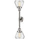Franklin Restoration Fulton 2 Light 17 inch Polished Nickel Bath Vanity Light Wall Light in Clear Glass, Franklin Restoration