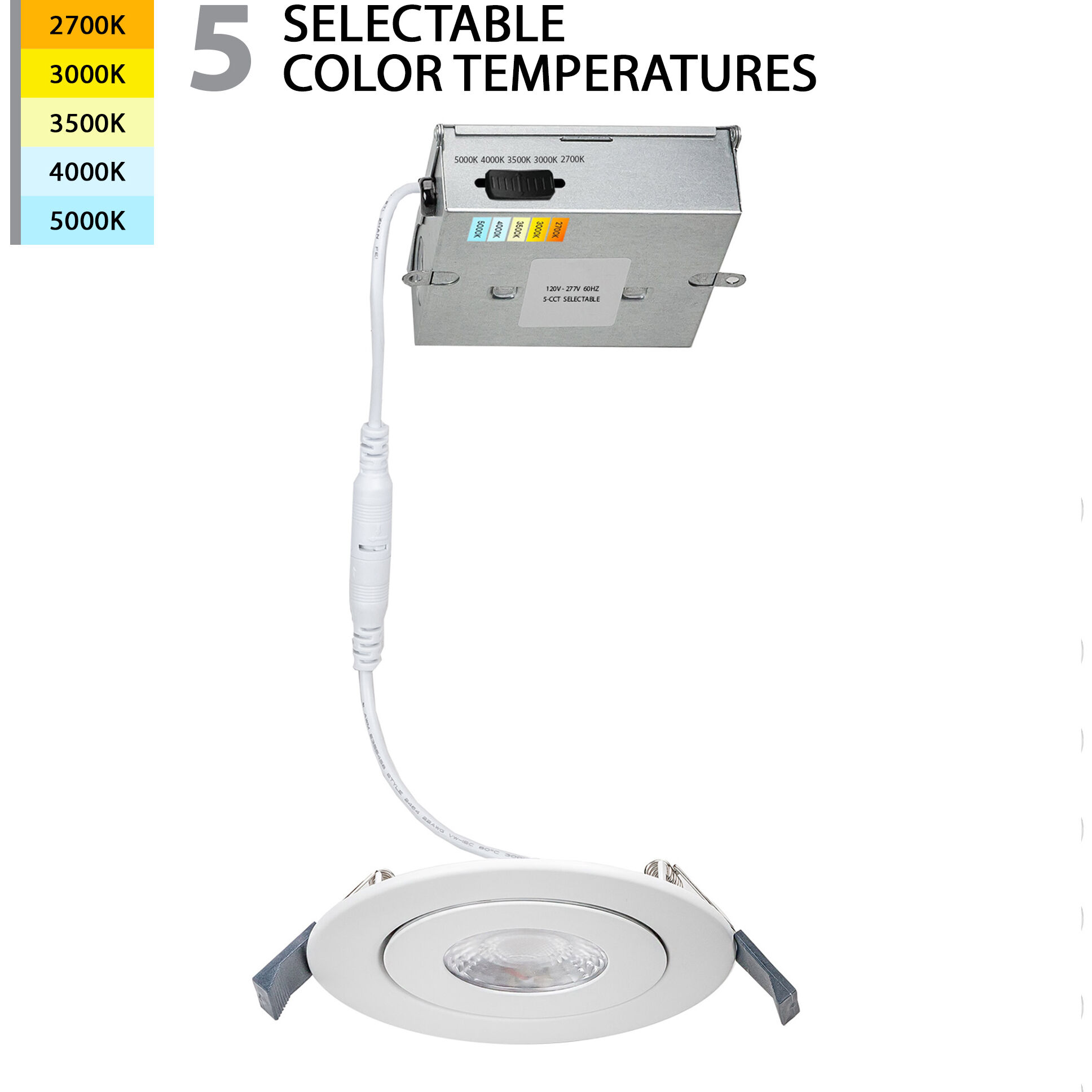 Lotos LED White Complete Kit Recessed Lighting