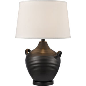 Oxford 25 inch 150.00 watt Gloss Black with Matte Black Table Lamp Portable Light