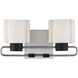 Waverly Plaza Bath 2 Light 15 inch Coal With Brushed Nickel Bath Light Wall Light