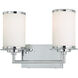 Note 2 Light 16.5 inch Chrome Bath Light Wall Light