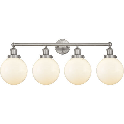Beacon 4 Light 33.5 inch Brushed Satin Nickel Bath Vanity Light Wall Light