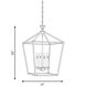 Townsend 4 Light 17 inch Warm Brass Pendant Ceiling Light, Essentials