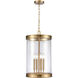 Mendoza 4 Light 12.75 inch Brushed Gold Pendant Ceiling Light
