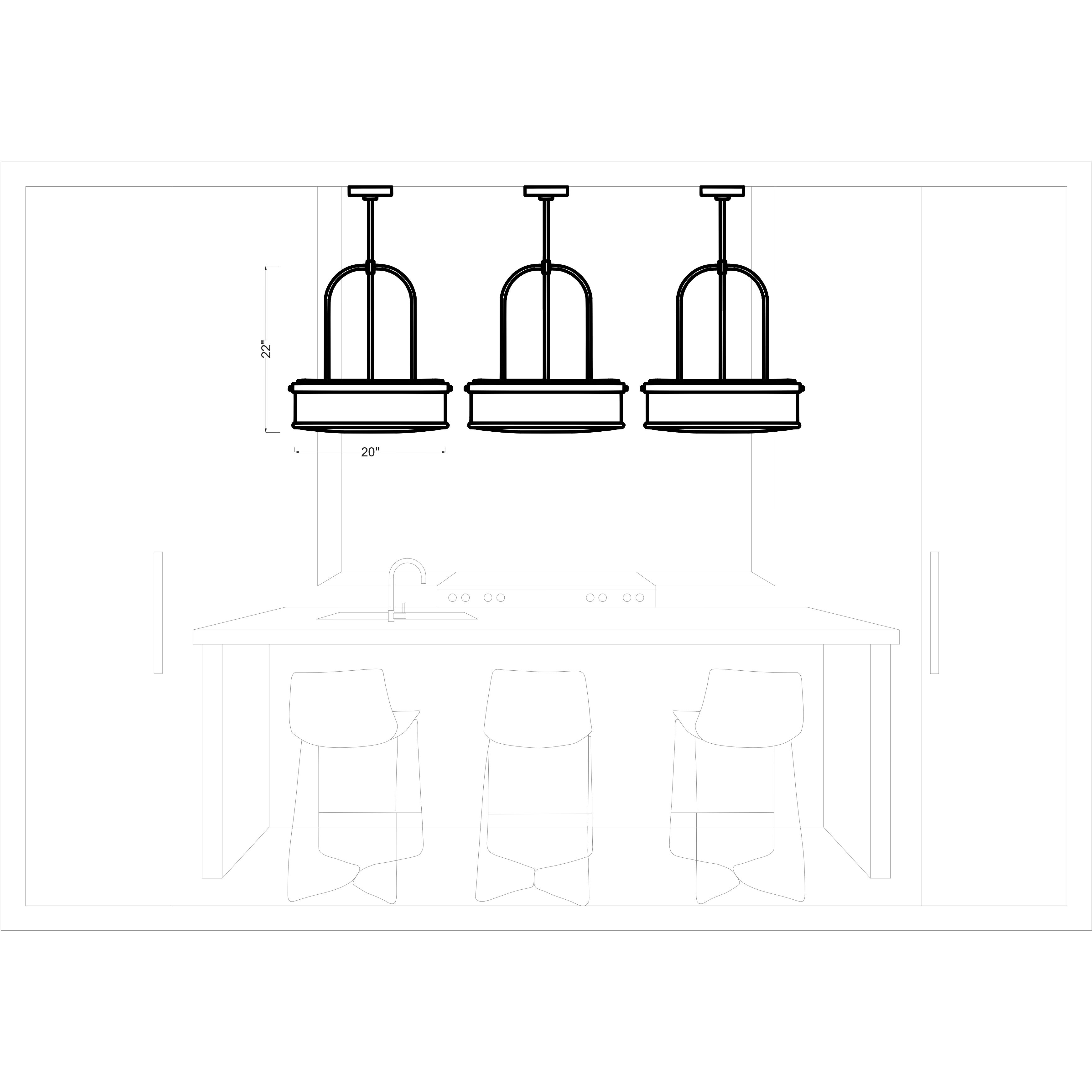 Anders Pendant Ceiling Light in Satin Brass