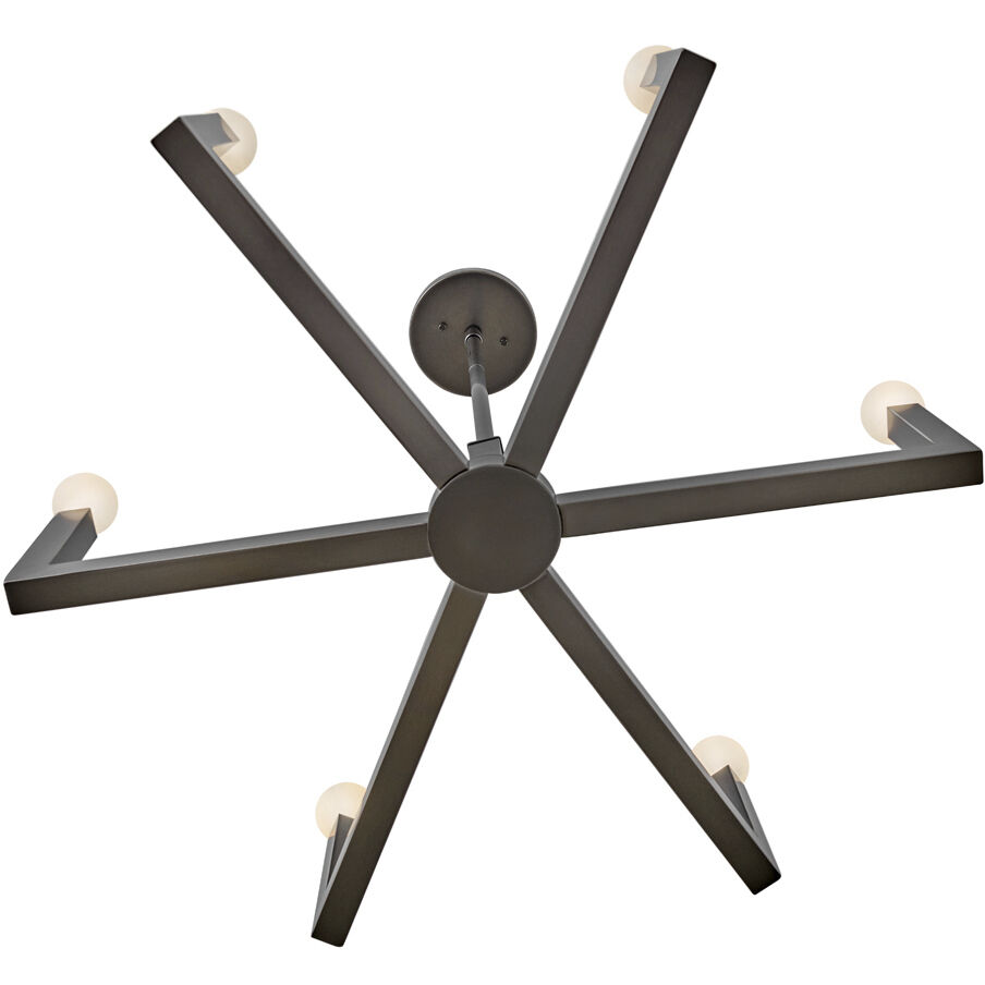 Ezra 6 Light 27 inch Black Oxide Indoor Chandelier Ceiling Light