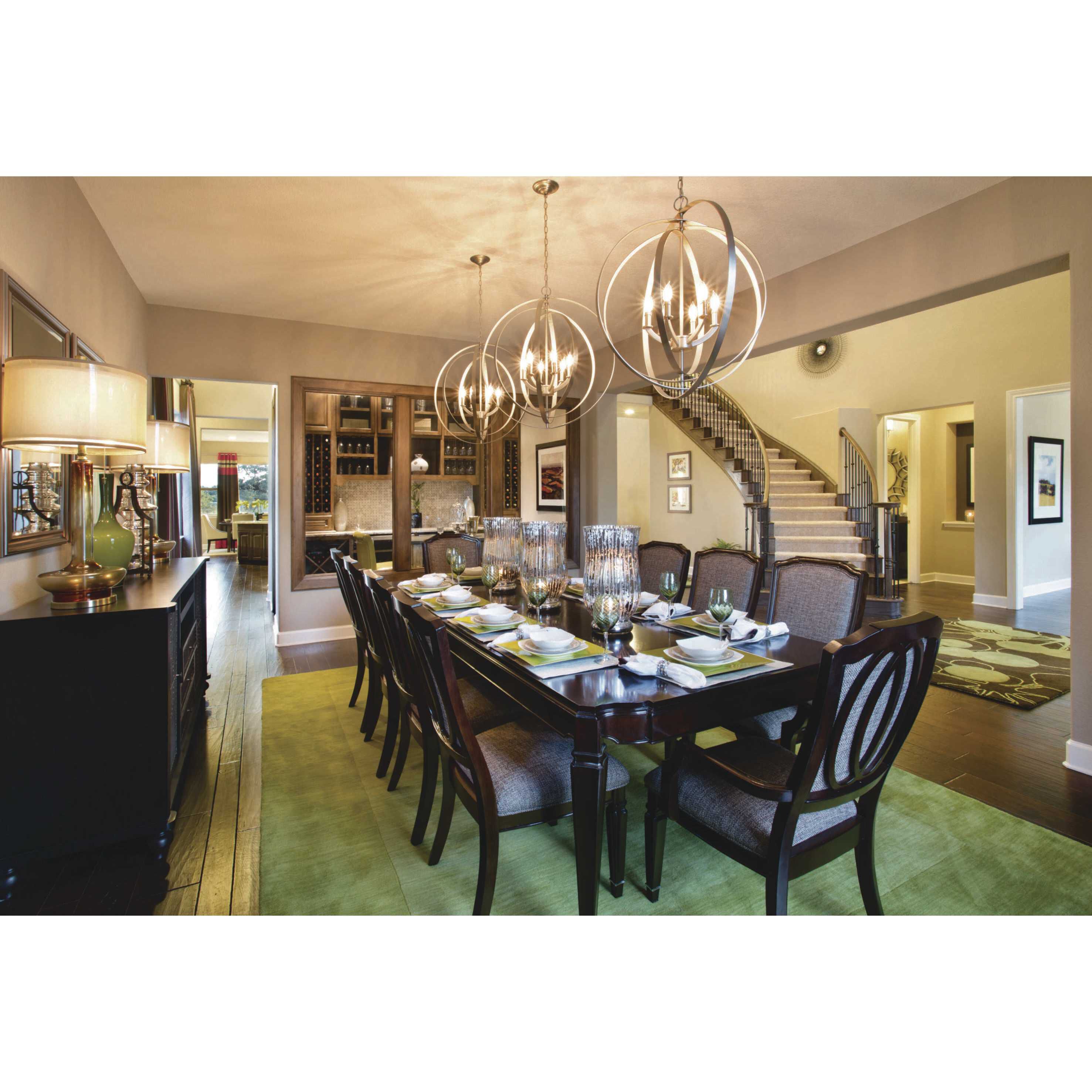 Equinox 6 Light 28 inch Burnished Silver Foyer Pendant Ceiling Light