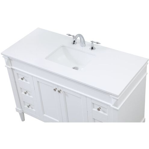 Bennett 48 X 21 X 35 inch White Vanity Sink Set