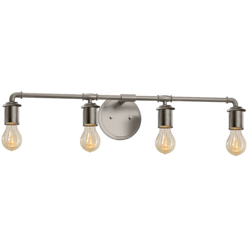 Bronx 4 Light 32.5 inch Brushed Nickel Bath Bar Wall Light