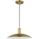 TOB by Thomas O'Brien Dash LED 18 inch Burnished Brass Pendant Ceiling Light