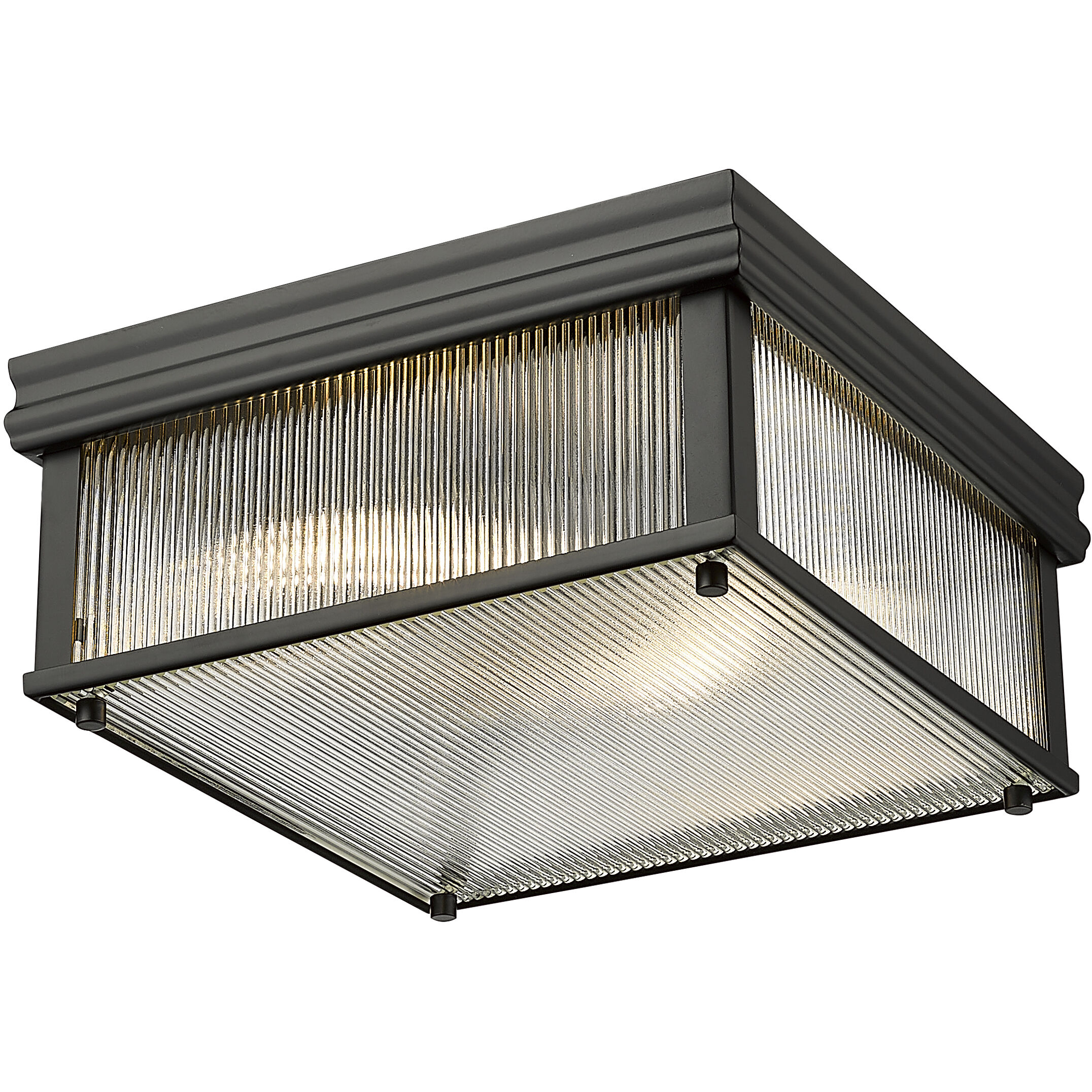 Carnaby 2 Light 13 inch Matte Black Flush Mount Ceiling Light